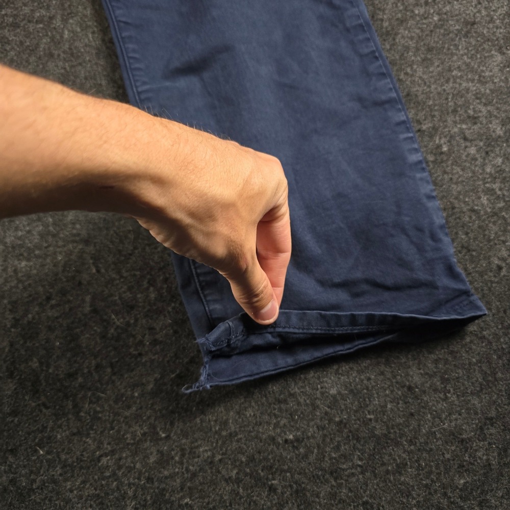 Flint & Tinder Straight Fit 365 Pants Navy Blue Cotton Stretch Chino Men's 34x32 - Picture 15 of 16
